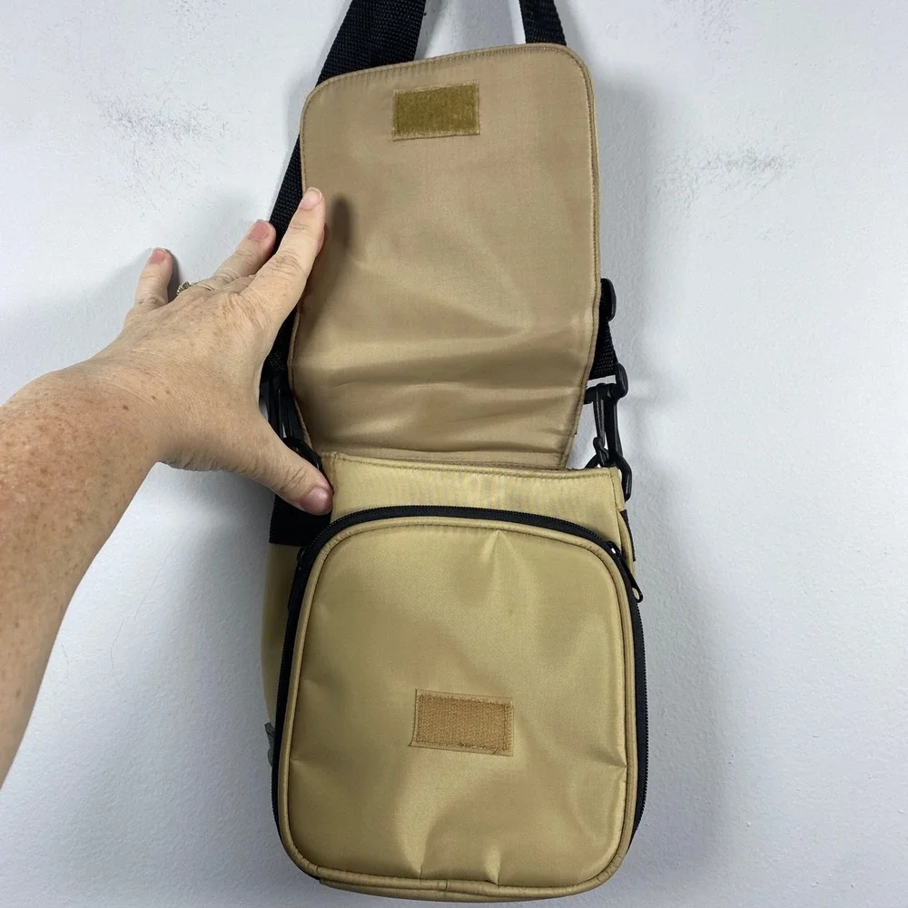 Unbranded Crossbody Messenger Bag‎ Khaki Black Utility Techwear Hiking Gorpcore